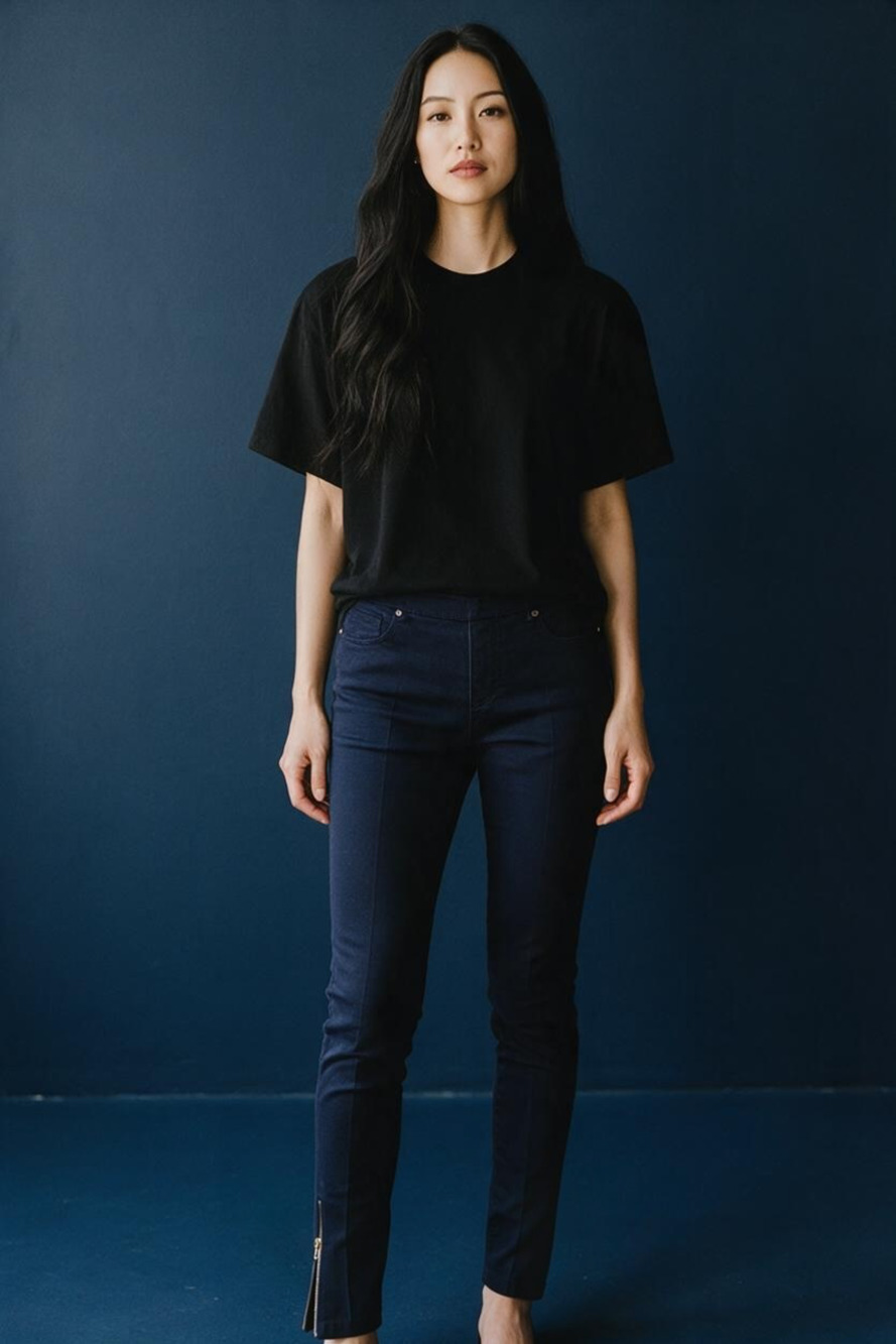 Brand New Zara Women's Sloane Slim-Leg Ankle Pants Blue